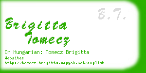 brigitta tomecz business card